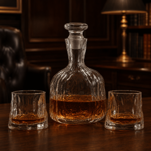 decantor whiskey on the rocks cu 2 pahare
