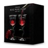 Set de 2 pahare de vin în formă de trandafir, 200 ml
