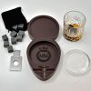 Set cadou pentru trabuc și whisky cu pahar și accesorii