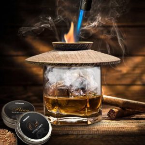Set Whiskey Smoker cu torță și 4 arome de lemn
